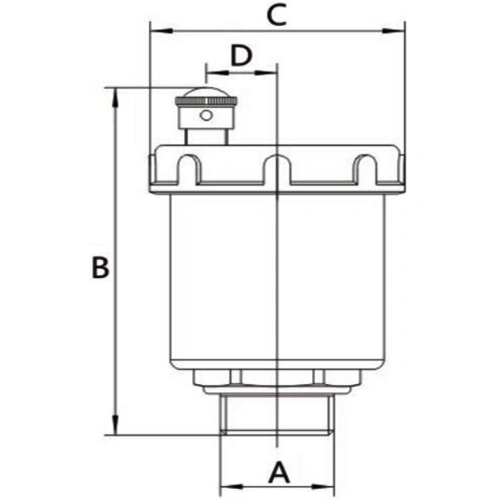 Воздухоотводчик муфтовый автоматический Kromwell EU.ST6022 1/2″ Ду15 Ру10 (поплавковый), наружная резьба, без покрытия