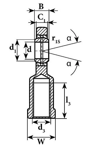 Наконечник шарнирный NPT SIL40ES-2RS (GIL40DO2RS) внутренний диаметр - 40мм, резьба гайки - M39x3, уплотнение - закрытое, материал - сталь/бронза