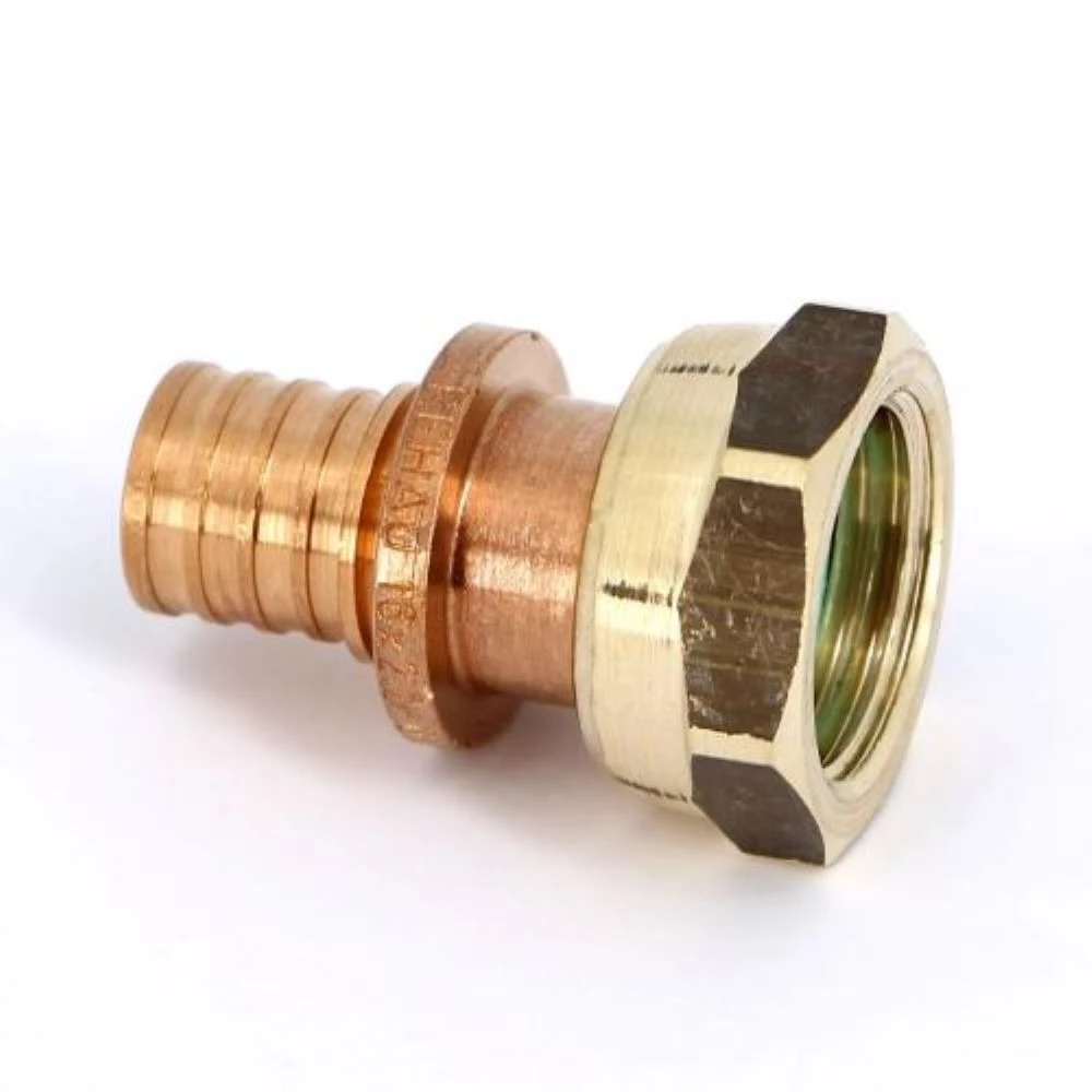Переходник аксиальный РЕХАУ Rautitan RX+ Дн40х1 1/2″ Ру10 для труб из сшитого полиэтилена с накидной гайкой, корпус- бронза 14563443001
