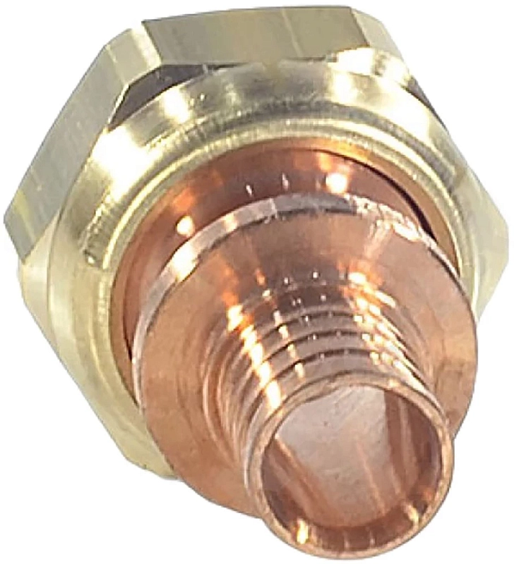 Переходник аксиальный РЕХАУ Rautitan RX+ Дн16х3/4″ Ру10 для труб из сшитого полиэтилена с накидной гайкой, корпус - бронза 14563363001