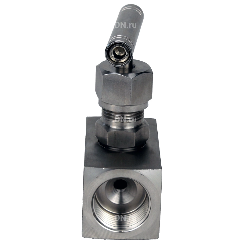 Клапан игольчатый VN3131M-T-Ht 3/4″ Ду20 Ру400 резьбовой, корпус - нержавеющая сталь 304, уплотнение - металл, с Т-образной рукояткой