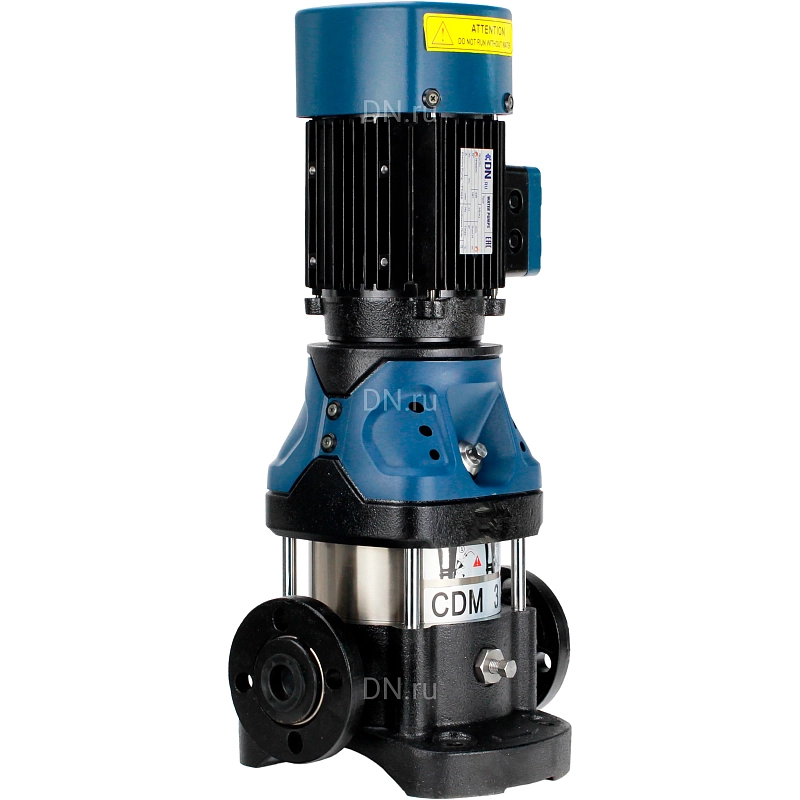Насос многоступенчатый ин-лайн CDM5-11/0FC-220/380-1.5 поверхностный, вертикальный, корпус - чугун, мощность - 1.5кВт, напор - 68м, производительность - 83л/мин, 380В